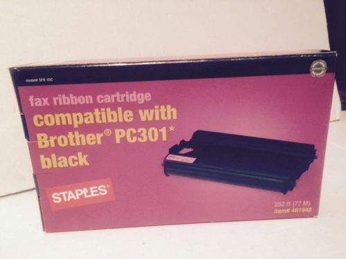 BROTHER PC201 COMPATIBLE STAPLES Fax Ribbon Cartridge BNIB
