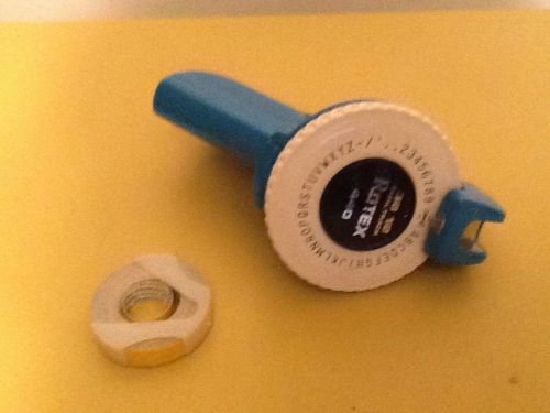 Vintage Rotex 440 Label  Maker With Yellow Tape, 3/8 1/2 Inch