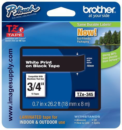 Brother TZ345 TZ-345 TZE345 P-Touch Label Tape PTouch TZe-345 *Genuine Brother*