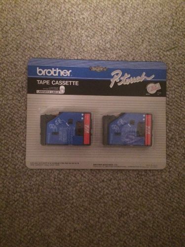 Brother TC-11 P-Touch Label Tape Red on Clear PLUS BONUS