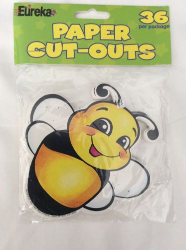 Eureka 5-Inch Paper Cut-Outs, Bee, Package of 36