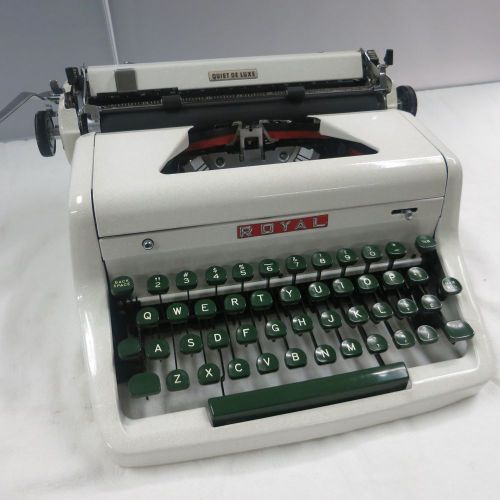Royal quiet  de luxe  typewriter white for sale