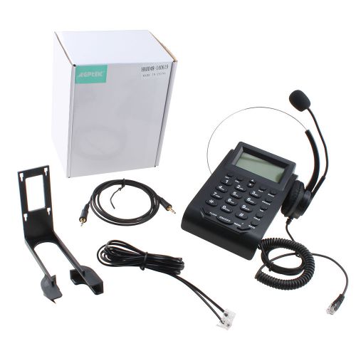 Call Center CID Phone Mini Headset Telephone Dial Pad with PC Recording Function