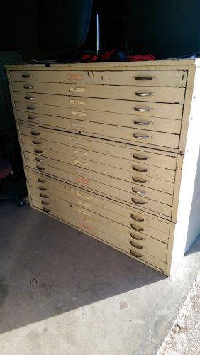 Flat File Cabinet - Blueprint - 15 drawer