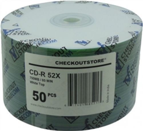 600 CheckOutStore 52x CD-R 80min 700MB White Top (Shrink Wrap)