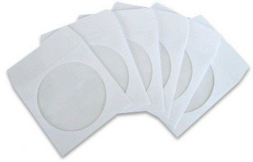 100pcs CD/DVD Sleeves Paper w/Clear Window FREE SHIPPING