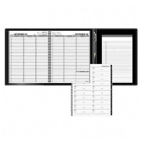 AT-A-GLANCE® Plus Weekly Appointment Book, 8 1/4 x 10 7/8, Black, 2015-2016