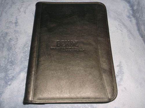 Leed&#039;s padfolio zippered portfolio case with many compartments - bpk&amp;z on front for sale