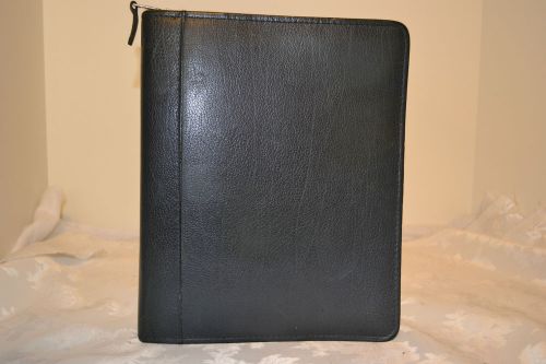 VINTAGE BLUE/GRAY VERONA LEATHER FRANKLIN QUEST CLASSIC PLANNER-ZIPPER AROUND