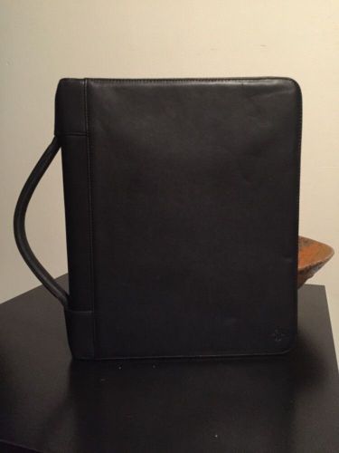 Franklin Covey Black Leather Briefcase style Planner Binder FREE SHIPPING!