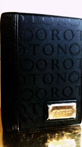 Oroton Passport Folio Folder File BNWT RRP Black