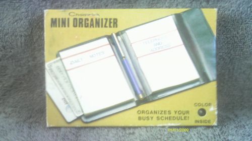 Chadwick mini organizer w/box - dk. gray - magnetic close, memos, phone/address for sale