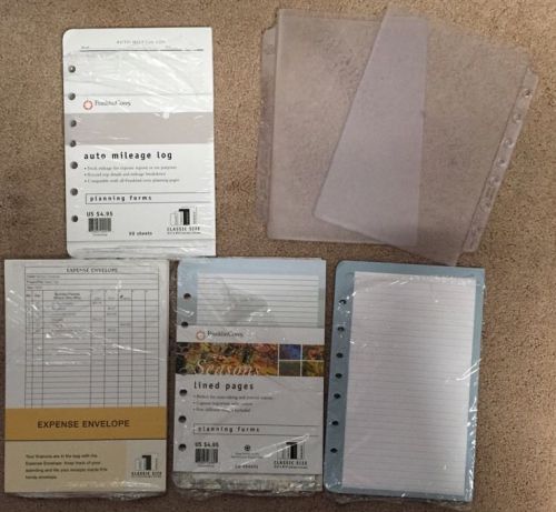 Franklin Covey Classic Inserts: Note Pages, Expense Envelopes Auto Mileage Log