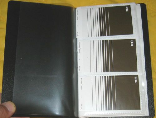 New ROLODEX 120 BUSINESS CARD HOLDER Black Hard Plastic 20-pg A-Z Tabs 7.5X4.5&#034;