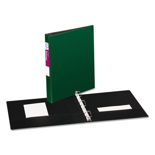 Durable binder with slant rings, 1&#034; capacity, green for sale