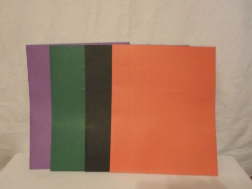 Lot of 4 - 2 Pocket Folders Green,Purple, Red &amp; Black School, Home or Office