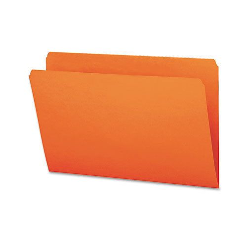 SMEAD 17510 File Folders, Straight Cut Reinforced Top Tab Legal Orange 100 / Box