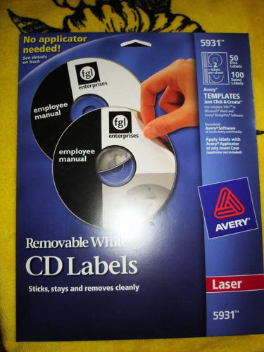 AVERY CD LABELS WHITE 5931