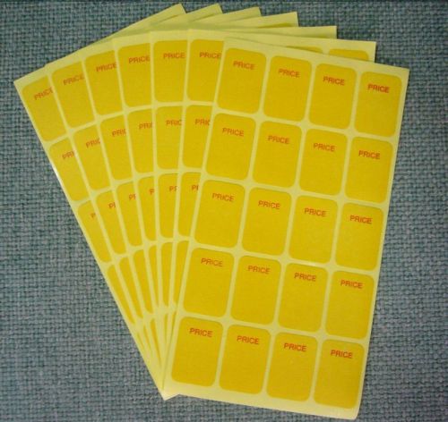 140 16mm x24mm Yellow Self Adhesive Price Sticky Labels Stickers