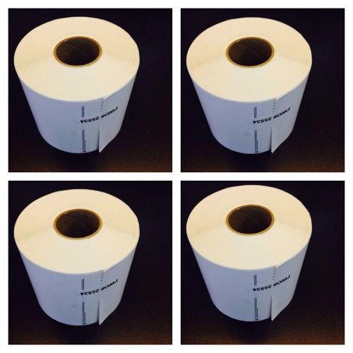 4 rolls 4&#034; x 6&#034; zebra direct thermal shipping printer labels  320/1280 free ship for sale