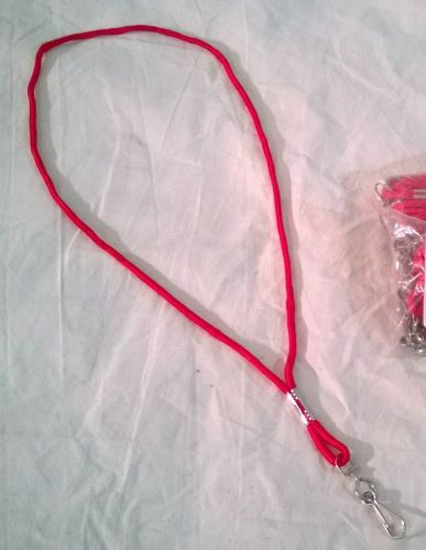 Gbc badgemates round non-breakaway lanyard with swivel hook - red for sale