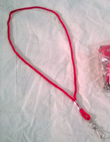 GBC Badgemates Round Non-Breakaway Lanyard With Swivel Hook - Red