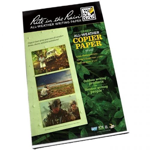 Rite in the rain 9517 all-weather copier paper, green, 11&#034; x 17&#034; - 200 sheets for sale