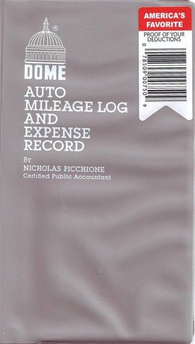 Dome Auto Mileage Log and Expense Record Book - 750 - 3-1/2&#034; x 6-1/2&#034;