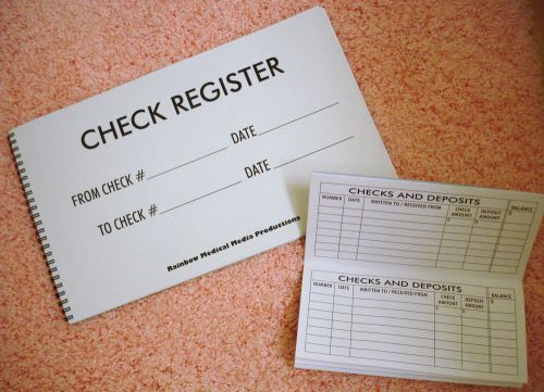 Medium and Large Print Check Register (one each)