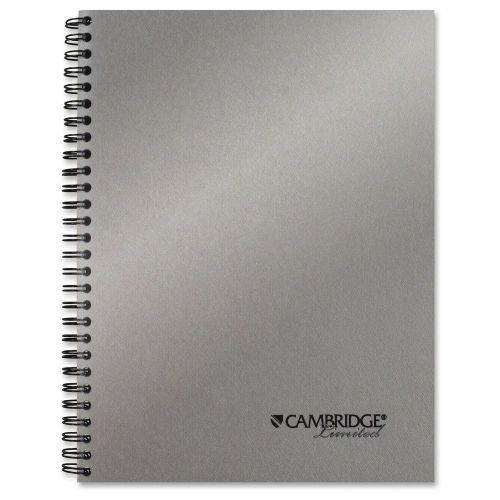 Mead silver 9-1/2&#034; metallic notebook - 80 sheet - 20 lb - legal ruled (mea45007) for sale