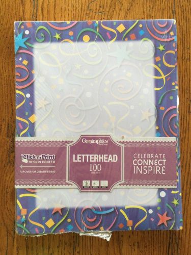 Geographics Letterhead - 100 Sheets - Celebrate, Connect, Inspire