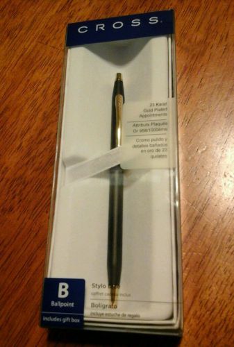 New Cross Classic Century Black &amp; Gold Ballpoint Pen 2502S with Giftbox