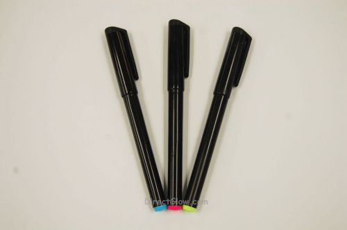 Set of 3 Invisible UV Blacklight Reactive Ink Marker Blue Red Yellow