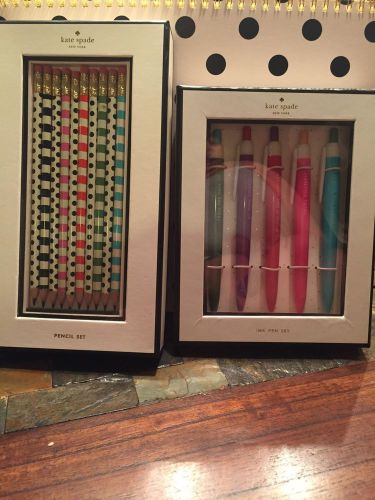 Kate spade new york pencil set of 10 - so well composed pens set of 5 new in box for sale