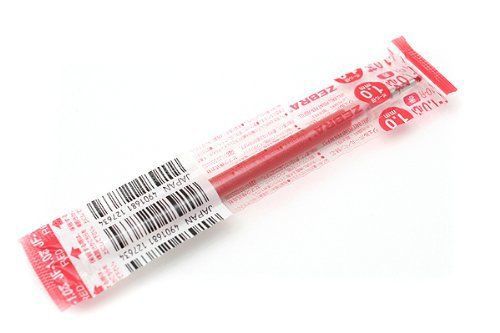 Zebra JF-1.0 Gel Ink Pen Refill 1.0 mm Red ink (Japan Import)