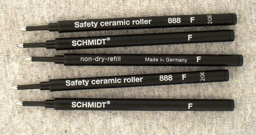 Schmidt 888 safety ceramic roller refill, fine point, black ink, 5 pack for sale