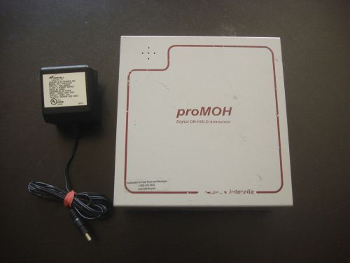 Interalia proMOH Digital ON-HOLD Announcer Music On Hold P-PM4-A  w/ AC Adapter