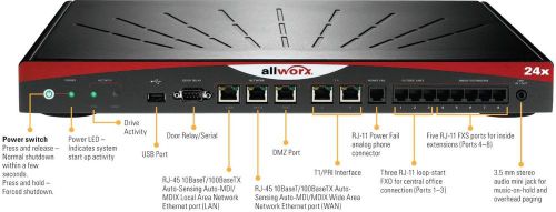 Allworx 24x voip pbx phone system with 100 users and other keys! lowered price!! for sale