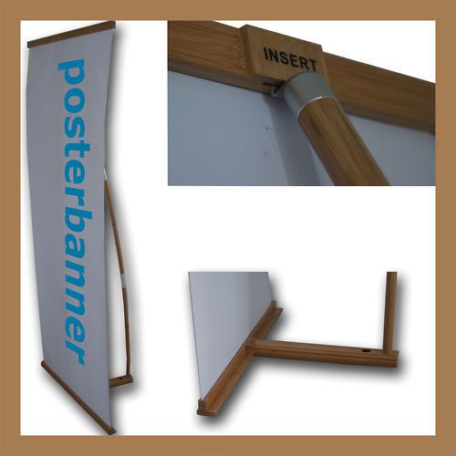 L-banner display bambus inklusive druck 80 x 200 cm for sale