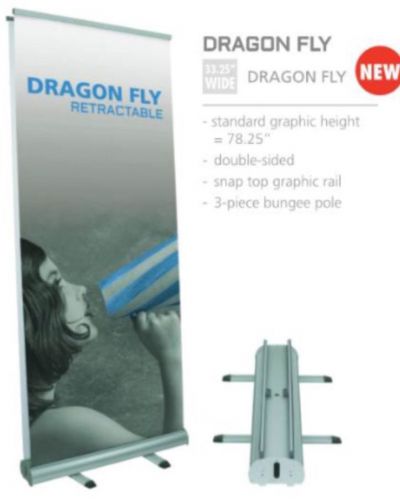 Retractable Roll Up Banner Stand Dragon Fly
