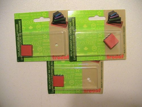 3x new trodat s-printy small-size stamp replacement pad 4921 red for sale