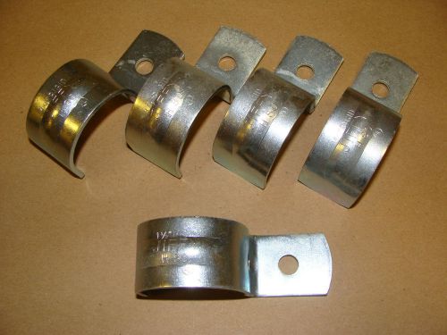 (5) new minerallac jiffy h80 1-1/2&#034; rigid &amp; imc conduit 1-hole straps pipe clamp for sale