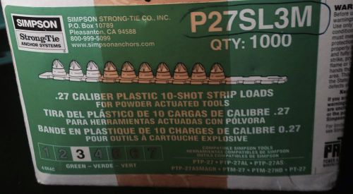 Simpson strong tie p27sl3m .27 caliber 10-shot strip loads -green  - bulk ( 930) for sale