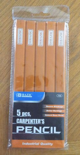 LOT 45 BAZIC CARPENTER&#039;S PENCIL  3/16&#034; LEAD RESISTS BREAKAGE INDUSTRIAL QUALITY