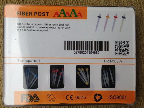 1 Box AAA Dental Promotion Fiber Resin Post &amp; 4-Drill Screw Thread Quartz Best