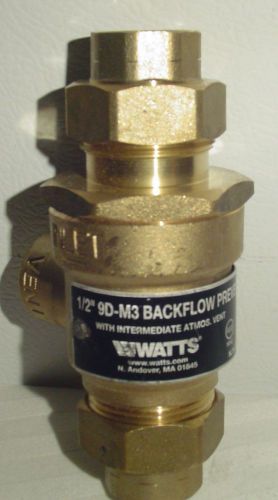 NEW~Watts Brass &amp; Tubular #9D-M3 1/2 1/2&#034; Backflow Preventer