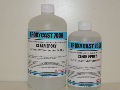 CLEARCAST 7050 (2 to 1) CLEAR CASTING COATING EPOXY RESIN 48oz. KIT