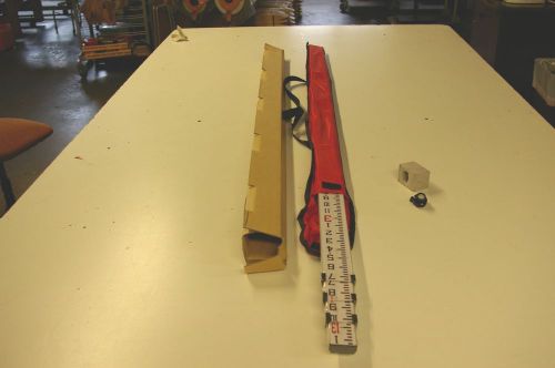 Grade Rod, Aluminum, Inch/Feet Front, 10ths on Back  13ft. w/Case and Level Vial