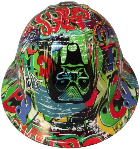New! hydro dipped full brim hard hat w/ ratchet suspension - graphiti print for sale