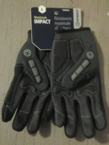 Kobalt heavy duty maximum impact work gloves ( l ) size  #tp18213l for sale
